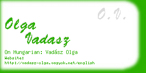 olga vadasz business card